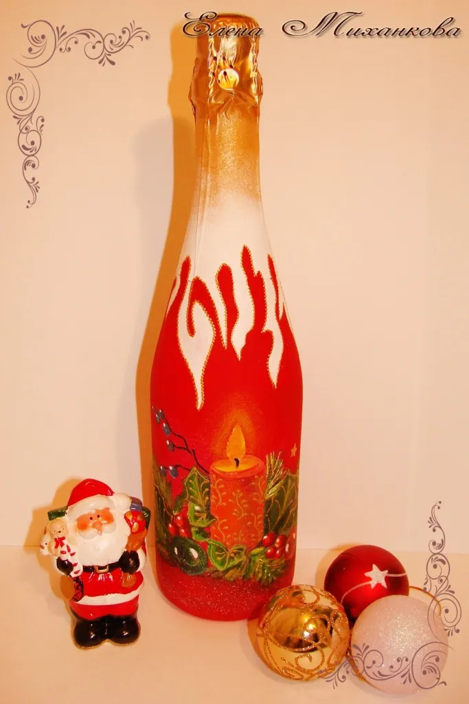 Новогодняя Роспись Бутылок