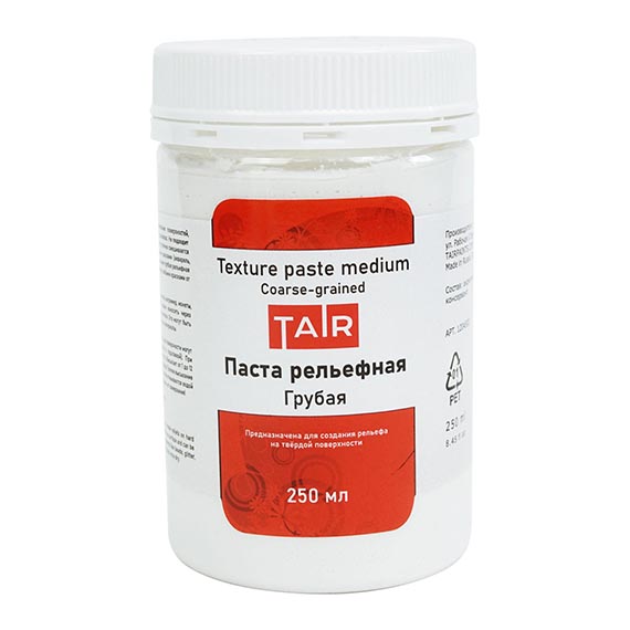 Паста акриловая рельефная, "TAIR", 250 мл, Грубая - «Таир»