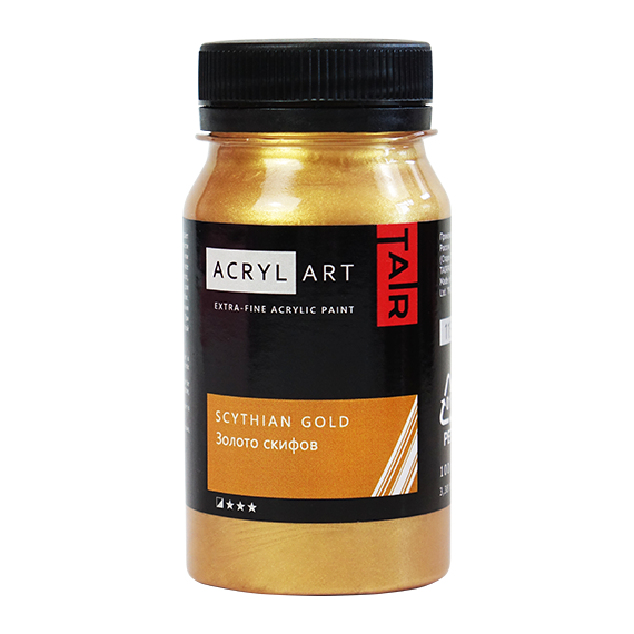 Художественные акриловые краски Золото Скифов, краска "Акрил-Арт", банка 100 мл на оптовом сайте бренда ТАИР