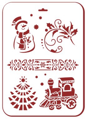 Трафарет для творчества "Трафарет Дизайн", Новый год, 22 x 31 см, НГП-21 - «Таир»