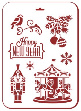 Трафарет для творчества "Трафарет Дизайн", Новый год, 22 x 31 см, НГП-05 - «Таир»