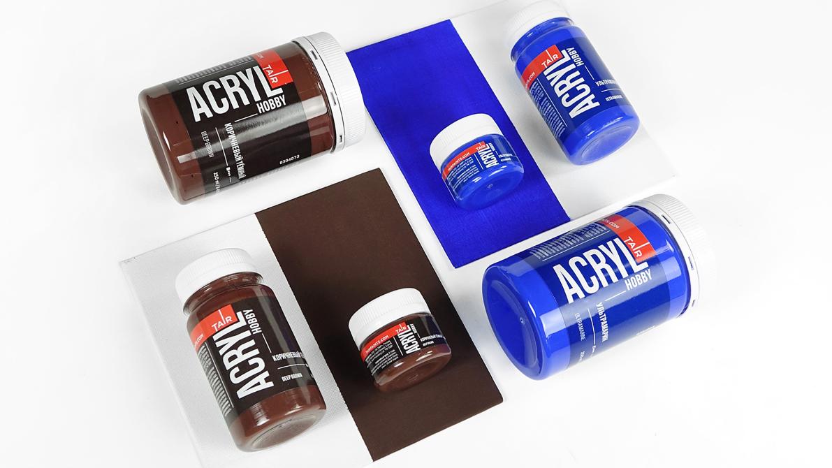 Ультрамарин и Коричневый тёмный: ещё больше новых оттенков в линейке Акрил-Хобби!