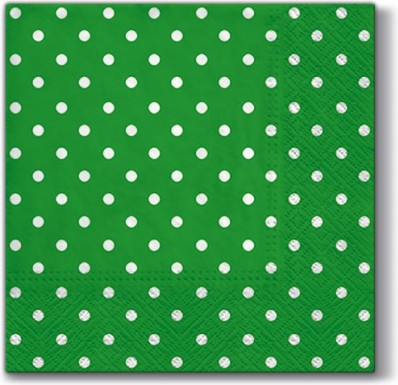 Салфетка для декупажа Paw, 33х33 Горох Зеленый SDL066018 - «Таир»