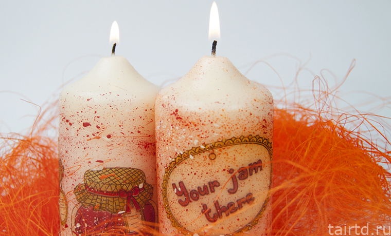 Можно ли зажигать свечи задекорированные декупажем?