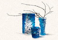 Гель-паста, декорирование вазы, декорирование светильника