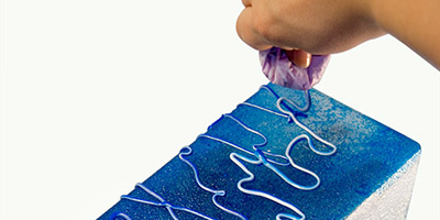 Гель-паста, декорирование вазы, декорирование светильника