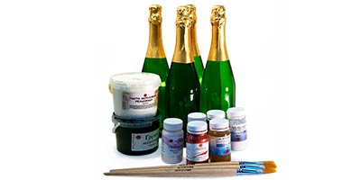 Оформление бутылки шампанского