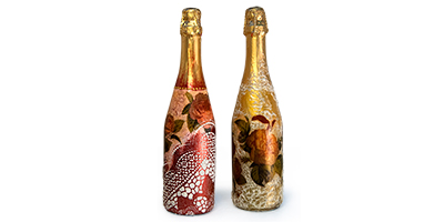 Оформление бутылки шампанского