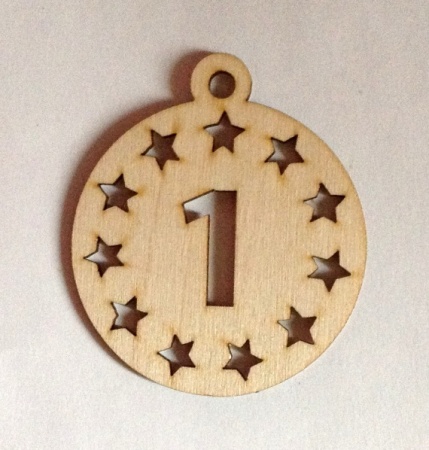 Медаль "1" со звездами, 8,5х9,7 см - «Таир»