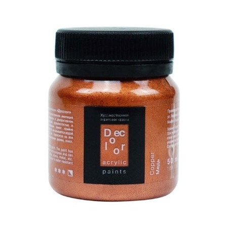 Медь, краска "Деколор", банка 50 мл - «Таир»