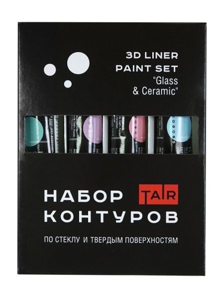 Набор контуров для точечной росписи, "TAIR", 4 х 20 мл, Пастельный - «Таир»