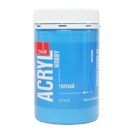 Голубой, краска "Акрил-Хобби", банка 250 мл - «Таир»