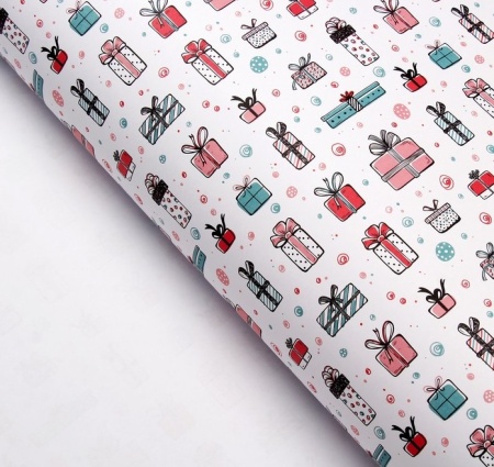 Бумага упаковочная "Подарки от Деда Мороза", 67 х 100 см - «Таир»