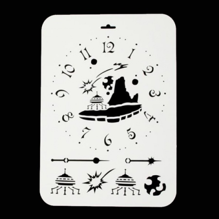 Трафарет для творчества "Космический циферблат" 22х31 см, (ТТР-27) 2099268 - «Таир»