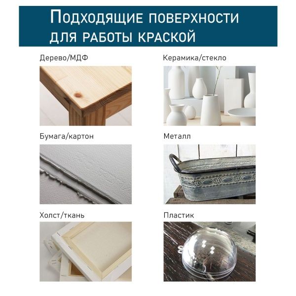 Сине-зелёный, краска "Акрил-Хобби", банка 20 мл - «Таир»