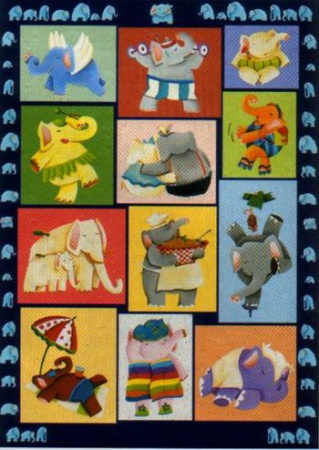 Декупажная карта "Calambour", 50*70 см, 60 г/м2, Милые слоны - «Таир»