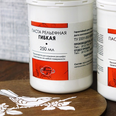Паста акриловая рельефная, "TAIR", 500 мл, Гибкая - «Таир»