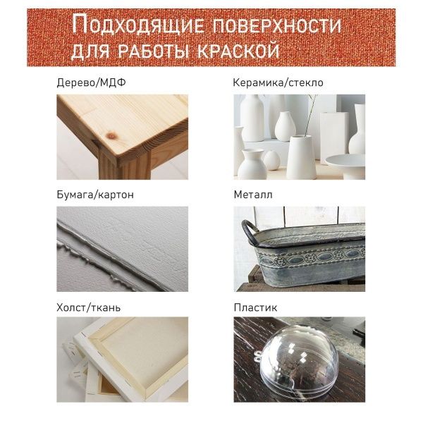 Медь, краска "Акрил-Хобби", банка 100 мл - «Таир»
