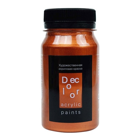 Медь, краска "Деколор", банка 100 мл - «Таир»