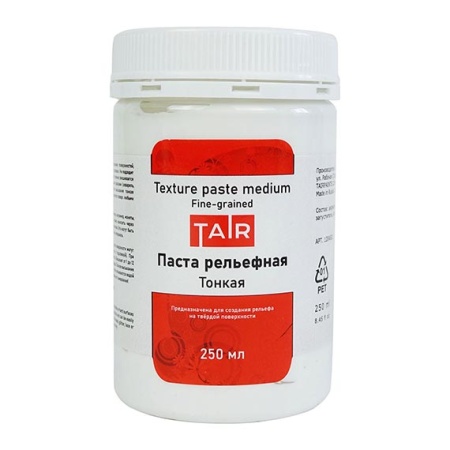 Паста акриловая рельефная, "TAIR", 250 мл, Тонкая - «Таир»