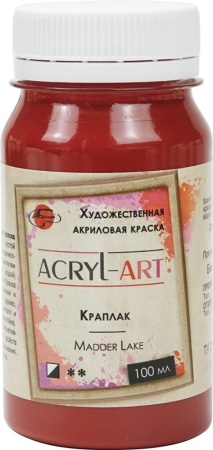 (уценка) Краска акриловая художественная Акрил-Арт, "Таир", 100 мл, Краплак (19) - «Таир»