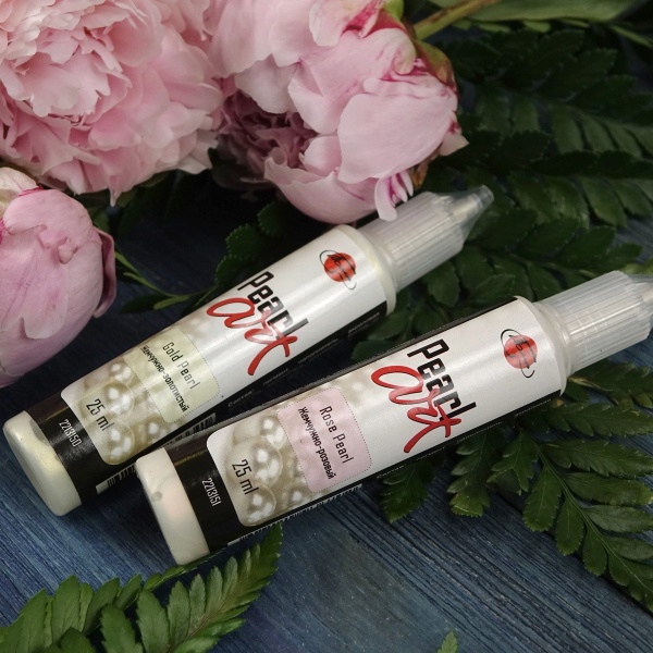 Жемчужно-розовый, краска для создания жемчужин "Pearl Art", туба 25 мл - «Таир»