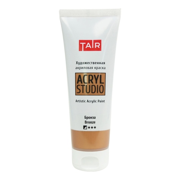 Бронза, краска "Акрил-Студио", туба 75 мл — «Таир»