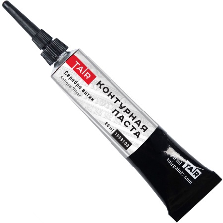 Серебро антик, контурная паста, туба 20 мл - «Таир»