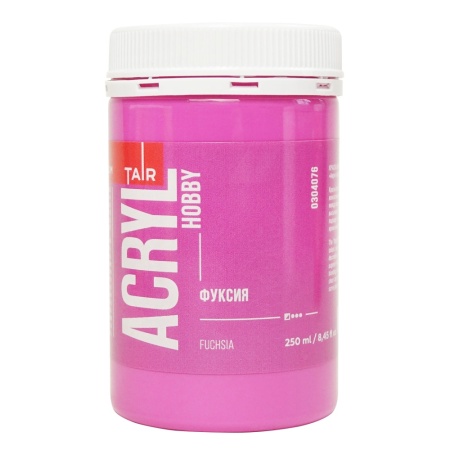 Фуксия, краска "Акрил-Хобби", банка 250 мл - «Таир»