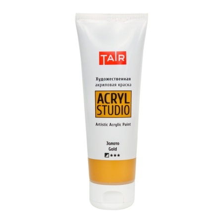 Золото, краска "Акрил-Студио", туба 75 мл — «Таир»