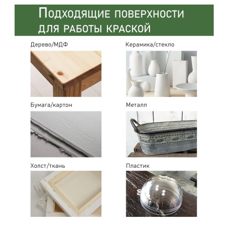 Оксид хрома, краска "Акрил-Хобби", банка 250 мл - «Таир»