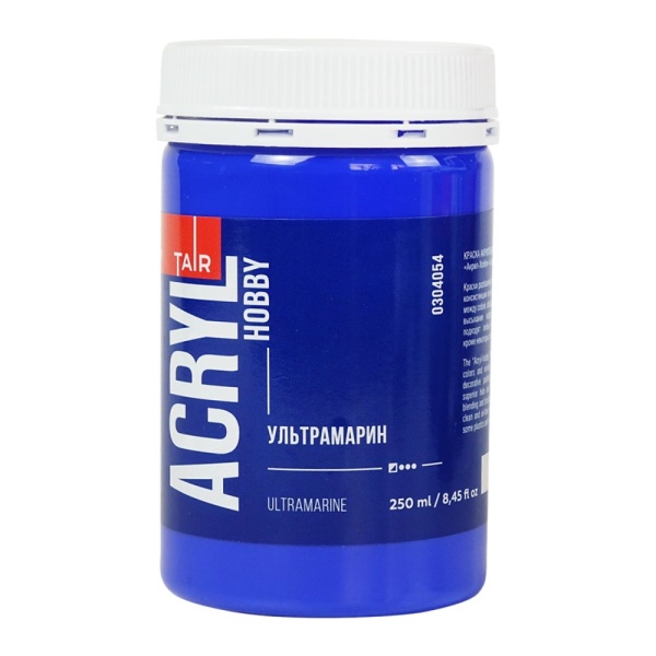 Ультрамарин, краска "Акрил-Хобби", банка 250 мл - «Таир»