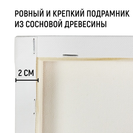 Холст на подрамнике, "TAIR", хлопок, акриловый грунт, 380 г/м2, 24 х 30 см - «Таир»