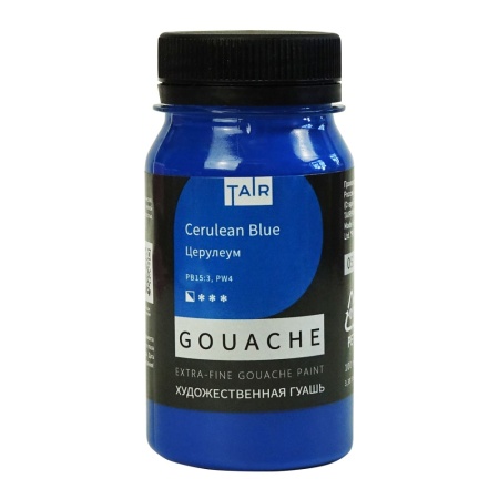 Церулеум, гуашь художественная, банка 100 мл - «Таир»