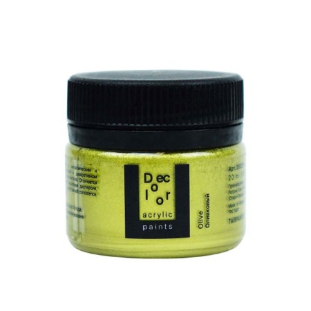 Оливковый, краска "Деколор", банка 20 мл - «Таир»