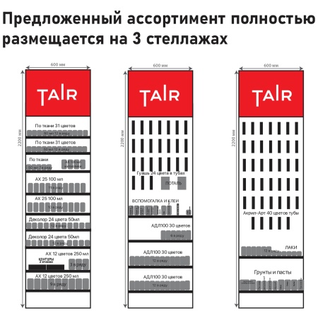 Торговое оборудование "TAIR", Стеллаж металлический - «Таир»