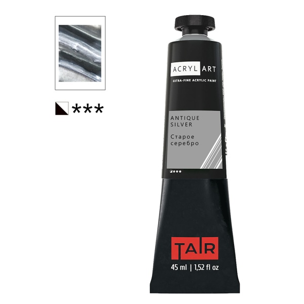 Художественные акриловые краски Старое серебро, краска "Акрил-Арт", туба 45 мл на оптовом сайте бренда ТАИР
