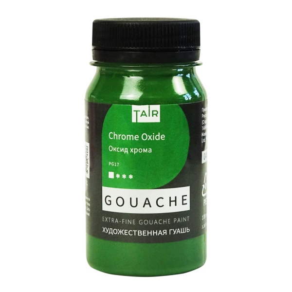 Оксид хрома, гуашь художественная, банка 100 мл - «Таир»