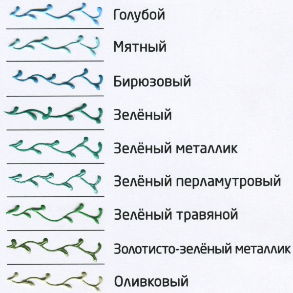 Зелёный травяной, контур по стеклу, туба 20 мл - «Таир»