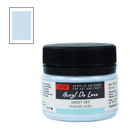 Нежное небо, краска "Акрил Де Люкс", банка 20 мл - «Таир»