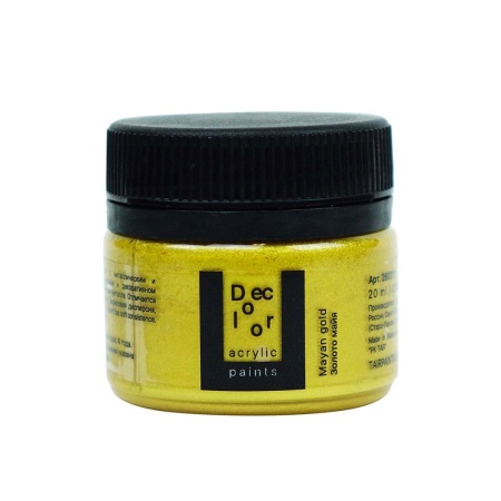 Золото майя, краска "Деколор", банка 20 мл - «Таир»