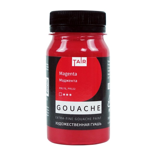 Маджента, гуашь художественная, банка 100 мл - «Таир»