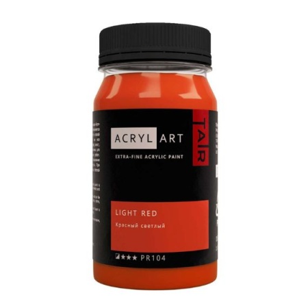 Художественные акриловые краски Красный светлый, краска "Акрил-Арт", банка 100 мл на оптовом сайте бренда ТАИР