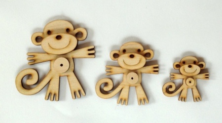Набор обезьянок №3 (3 шт.) 9х9 см - «Таир»