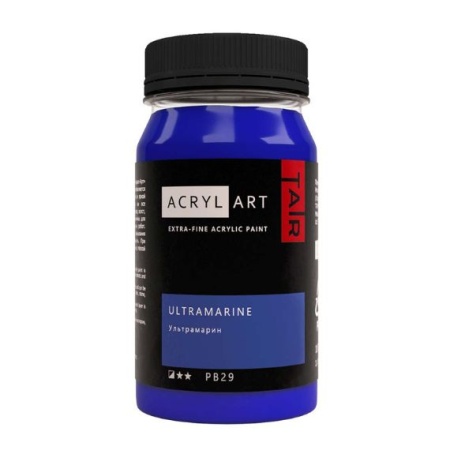 Художественные акриловые краски Ультрамарин, краска "Акрил-Арт", банка 100 мл на оптовом сайте бренда ТАИР