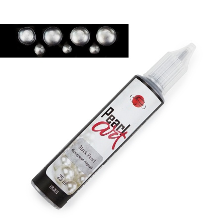 Жемчужно-чёрный, краска для создания жемчужин "Pearl Art", туба 25 мл - «Таир»