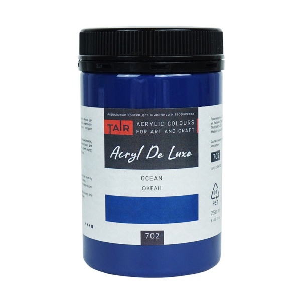 Океан, краска "Акрил Де Люкс", банка 250 мл - «Таир»