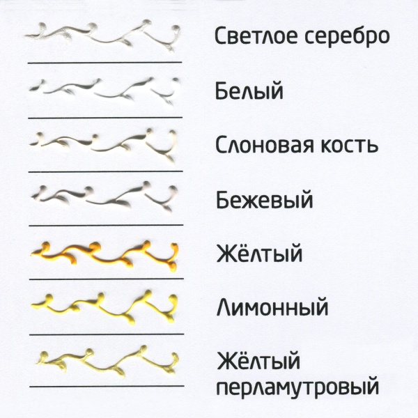 Слоновая кость, контур по стеклу, туба 20 мл - «Таир»