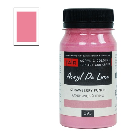 Клубничный пунш, краска "Акрил Де Люкс", банка 100 мл - «Таир»