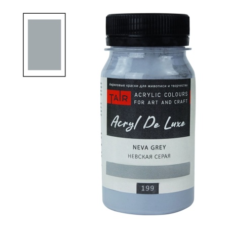 Невская серая, краска "Акрил Де Люкс", банка 100 мл - «Таир»
